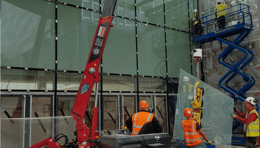 curtain wall installation